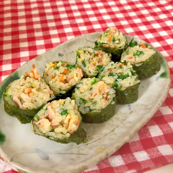 ハムと野菜の焼き肉のタレ巻き☆